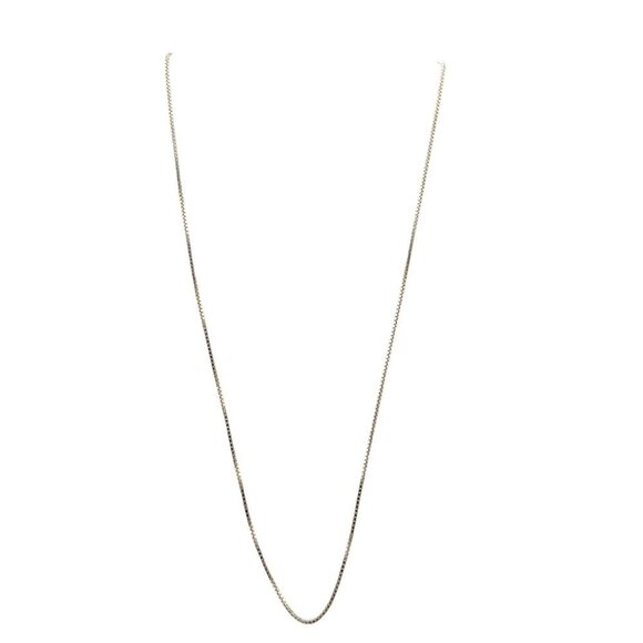 Sterling Silver Box Chain Necklace 20" Lightweight 4.04g Unisex Jewelry - Picture 1 of 5